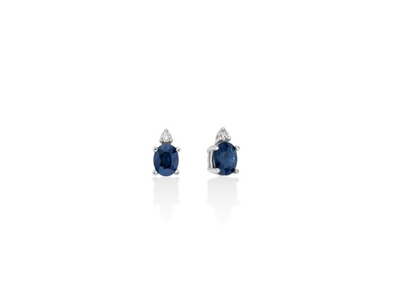 Orecchini Miluna Donna Le Gemme Preziose in Oro Zaffiro blu 0.46 Ct ERD2718 - ERD2718